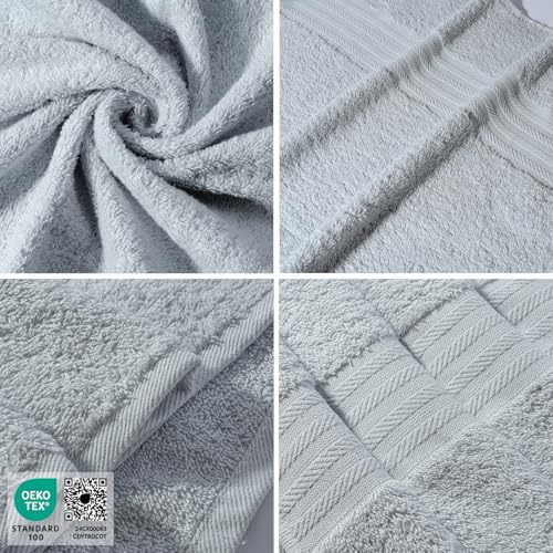Miniatura 2 de Nice Homeit Juego De 6 Toallas De 30 X 30 Cm Toallas De Cara Y Invitados 100 Algodón Para Manos, Maquillaje, Cocina, Hogar Y Viajes Gris