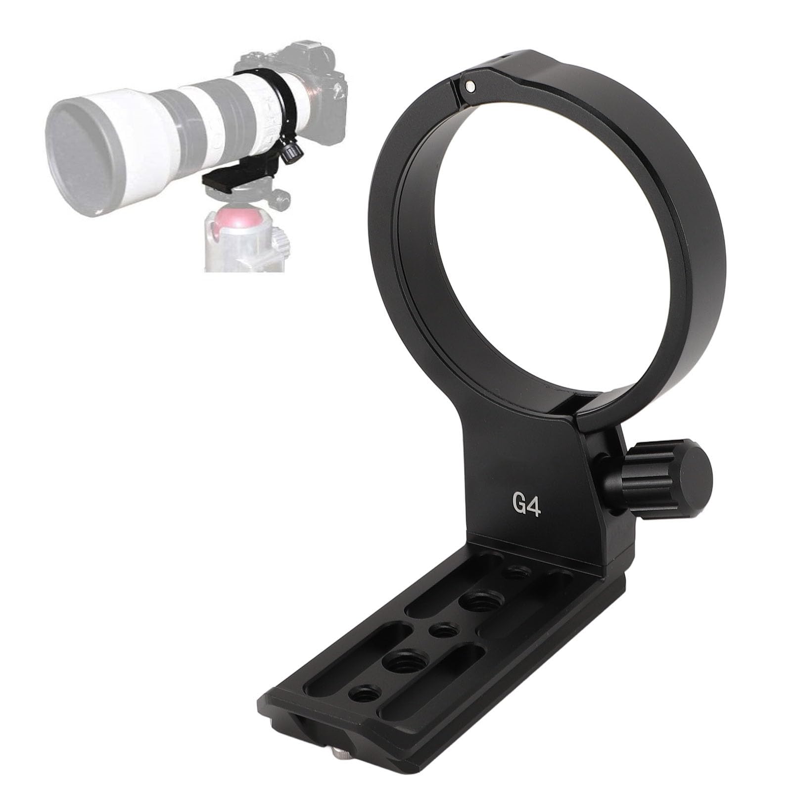 Lens Collar Replacement Foot Tripod Mount Ring, Lens Collar Stand Base with 1/4 3/8 Inch Screw Hole, Arca Type QR Plate Tripod Collar for FE 70-200mm f/4 G OSS Lens
