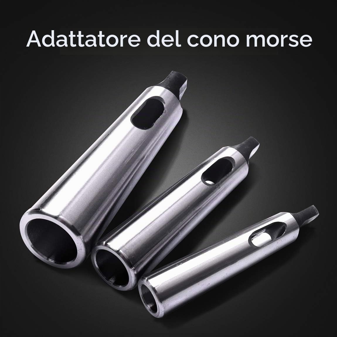 ATOPLEE Cono Morse Drill manicotto di riduzione Adattatore per tornio fresatura (MT1 a MT2, MT2 a MT3, MT3 a MT4,3pcs)