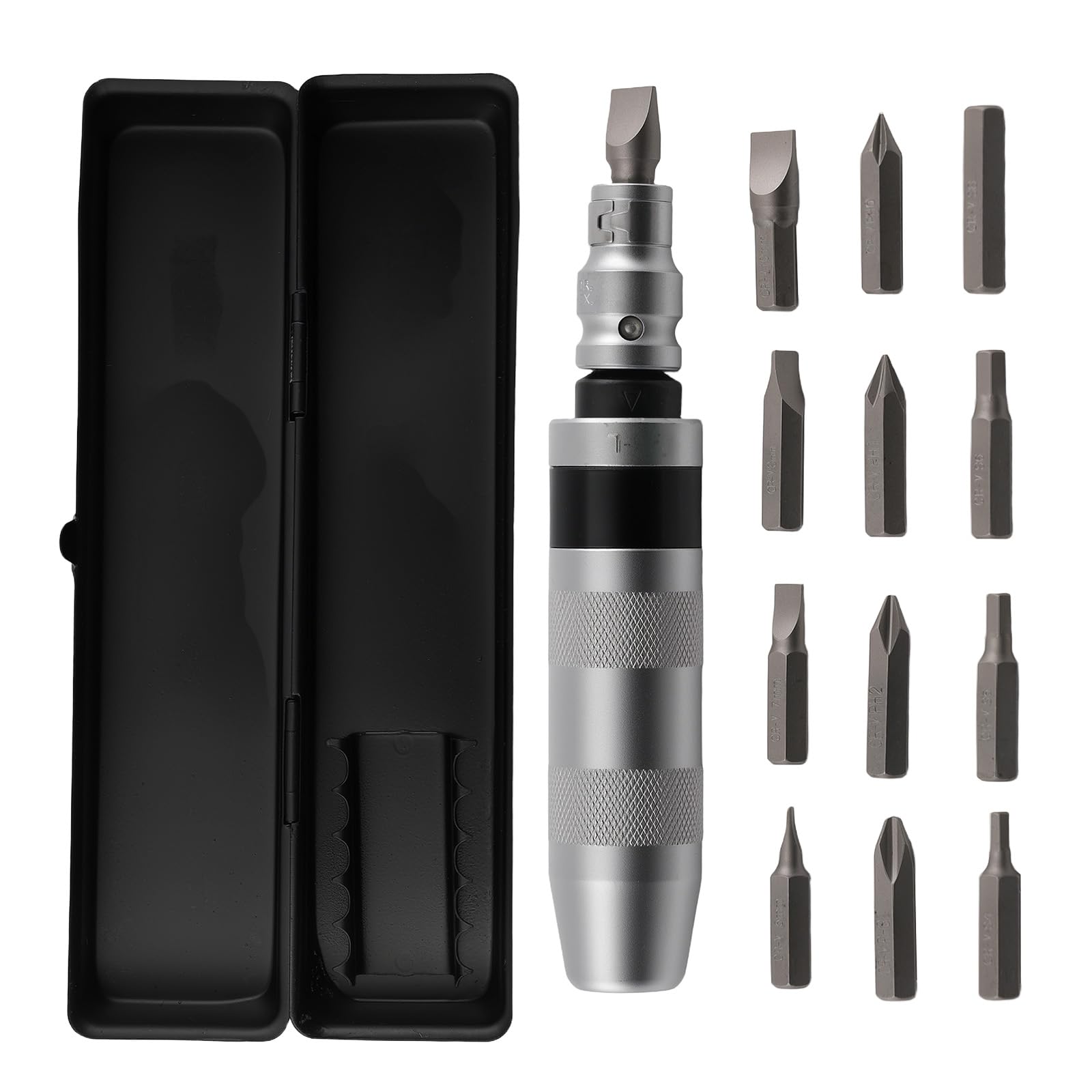 maXpeedingrods 12-częściowy zestaw bitów udarowych 1/2", zestaw bitów Hex 40CR, zestaw wkrętaków udarowych 1/2" napęd czworokątny x 8 mm sześciokątny