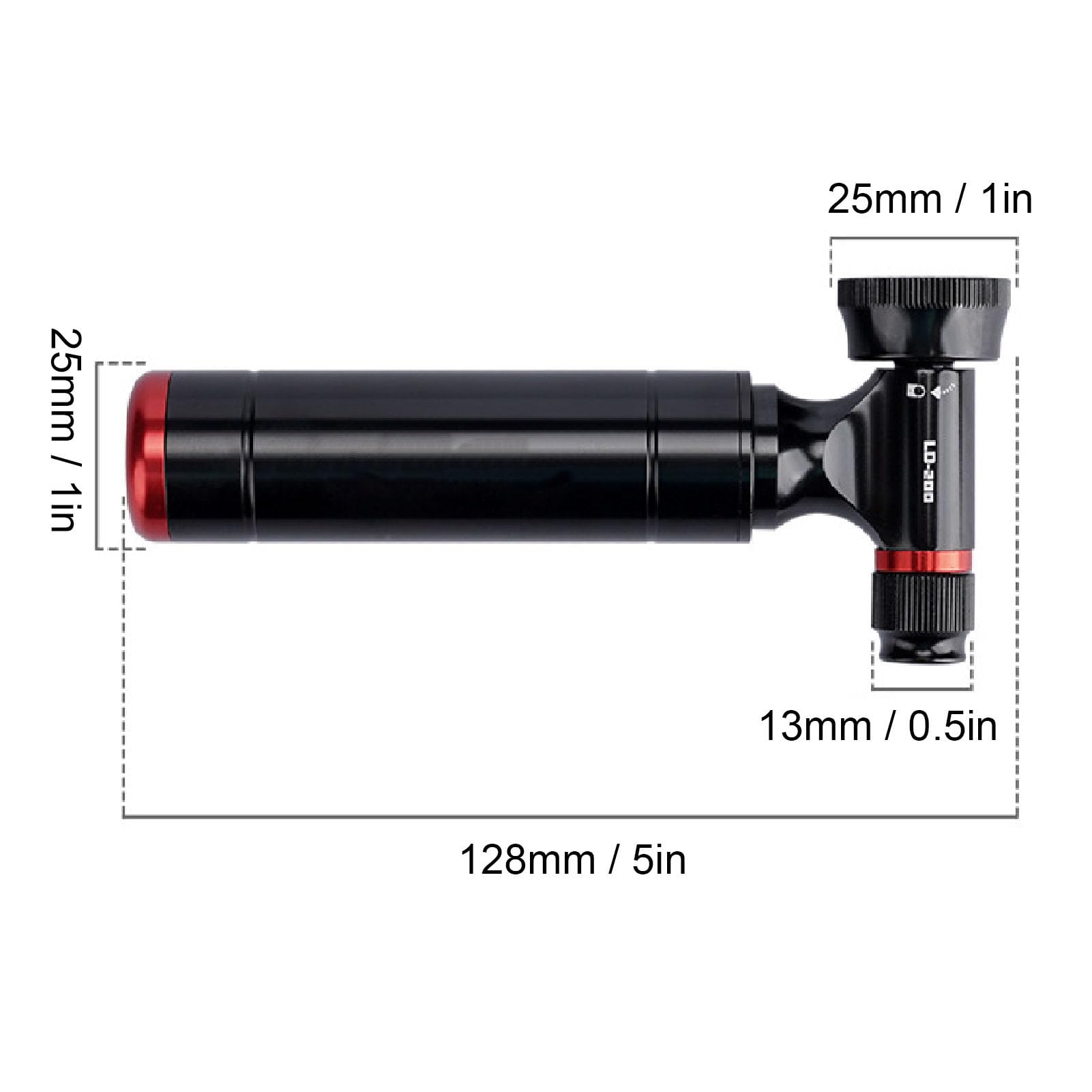 Yosoo Health Gear Mini Pompa per Bici Pompa per Pneumatici per Bicicletta in Lega di Alluminio con Manometro per e Valvola Francese Gonfiatore per Pneumatici per Bici CO2 Portatile per Ciclisti di
