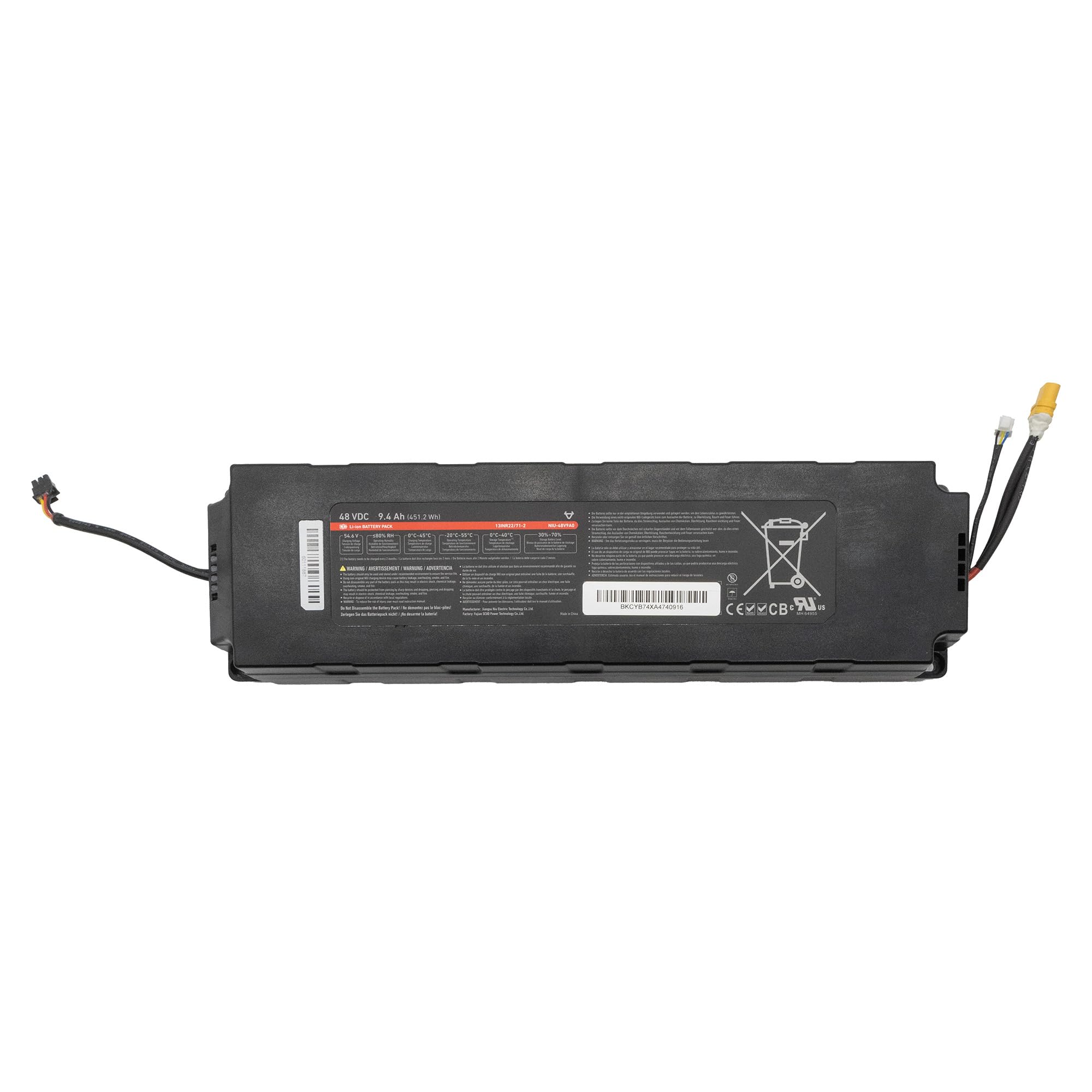 eWheel KR Battery Pack_EU para Patinete eléctrico conexión fiable Entre componentes electrónicos del Patinete para un Funcionamiento Estable y Seguro