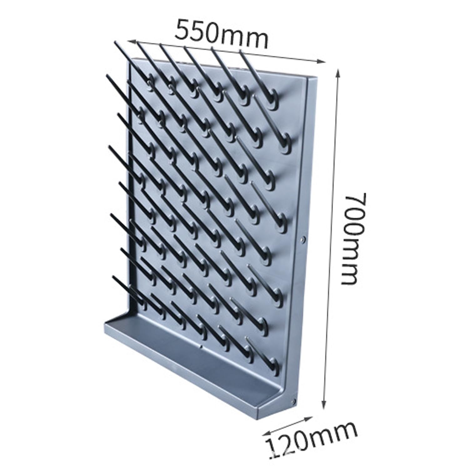Escurridor para Instrumentos de Laboratorio, 52 Varillas Desmontables con ángulo de 45° para un Drenaje rápido de Vasos de precipitados, Ideal para la inspección de Calidad química en escuel