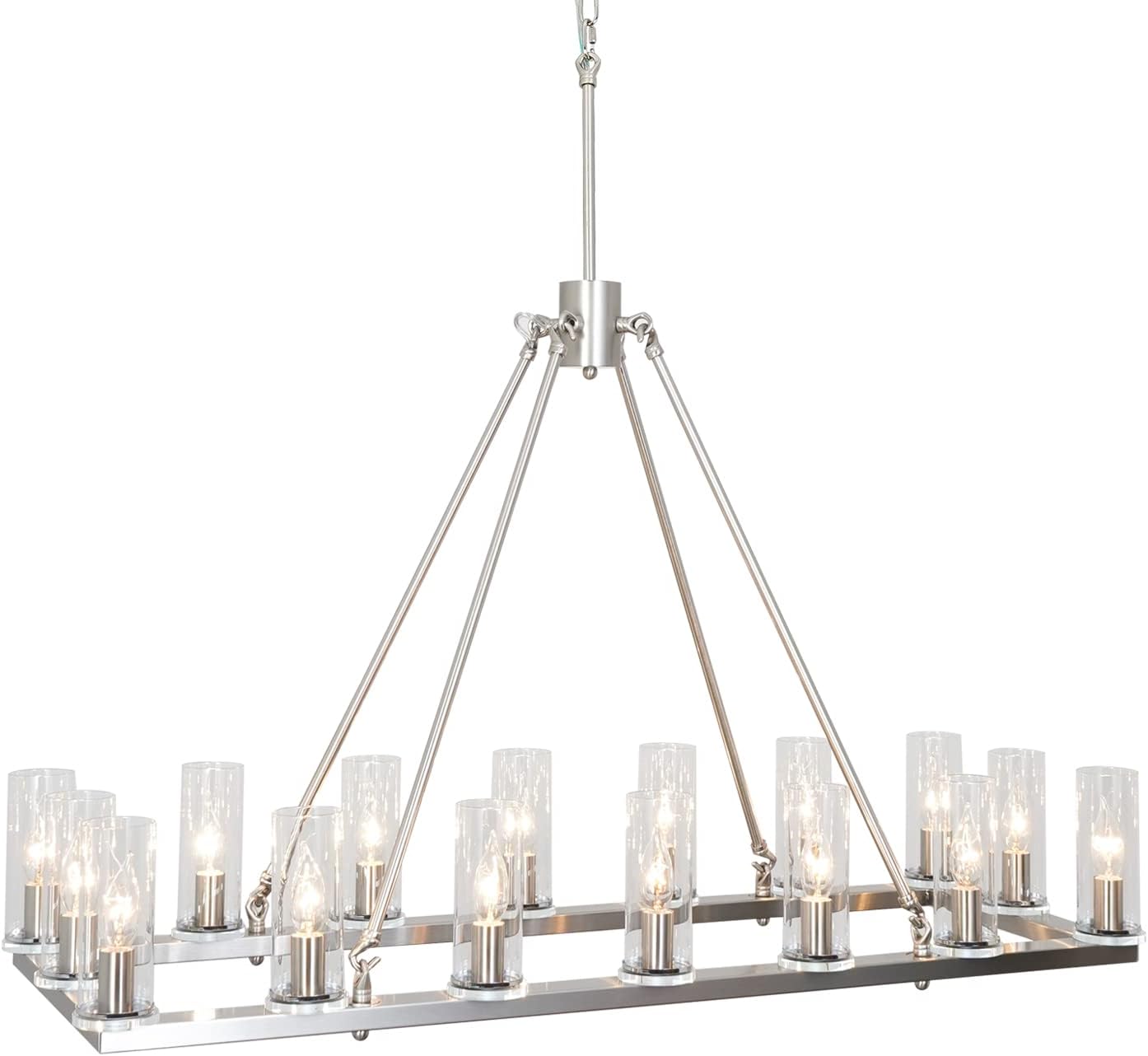 OSAIRUOS L39.4 Modern Farmhouse Rectangle Chandelier for Dining Room