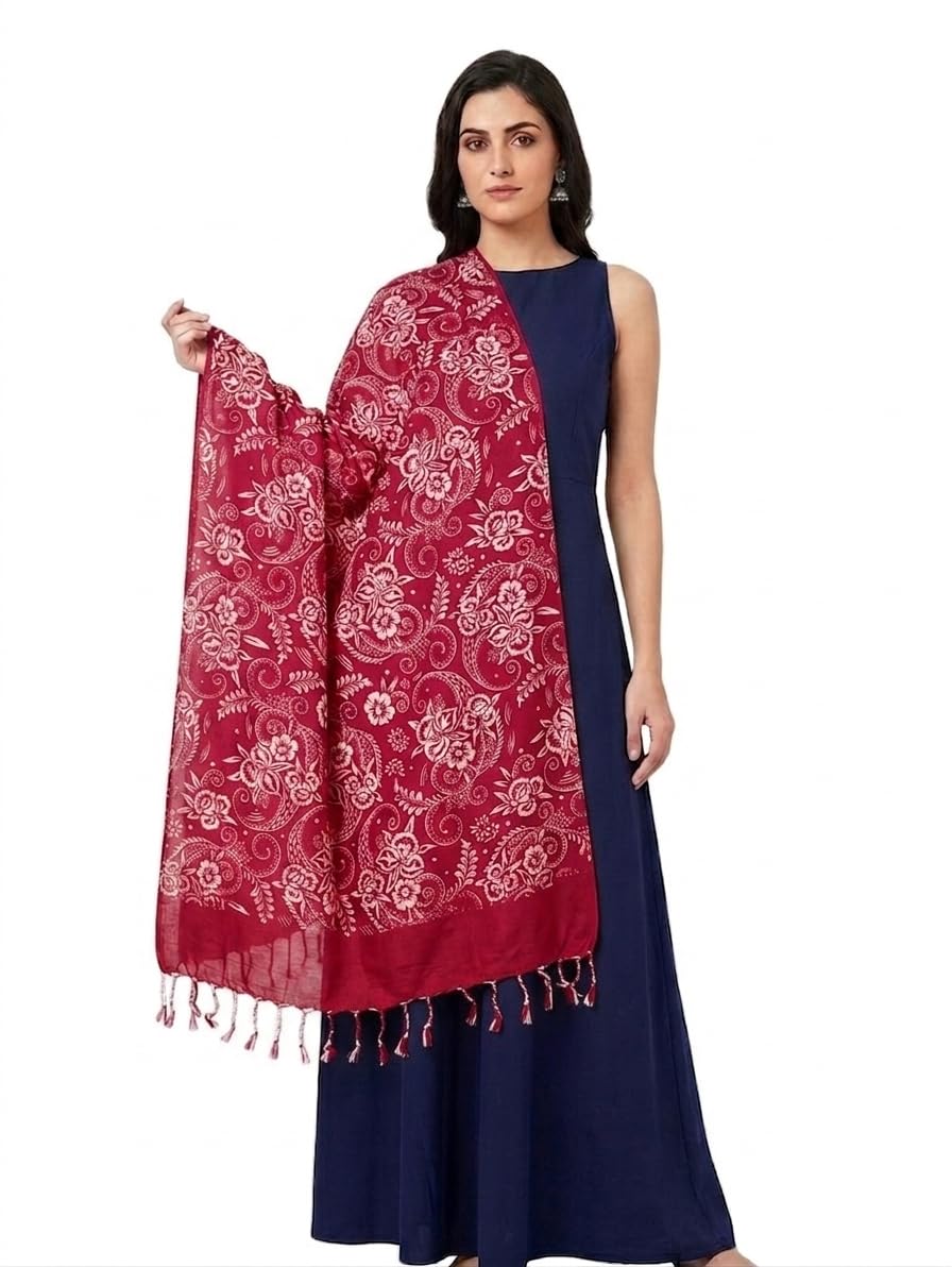 Beautiful Summer Stoles For Women's || Summer Stole || Cotton Stole || Printed Stoles For Women's || Floral Printed-picture-39