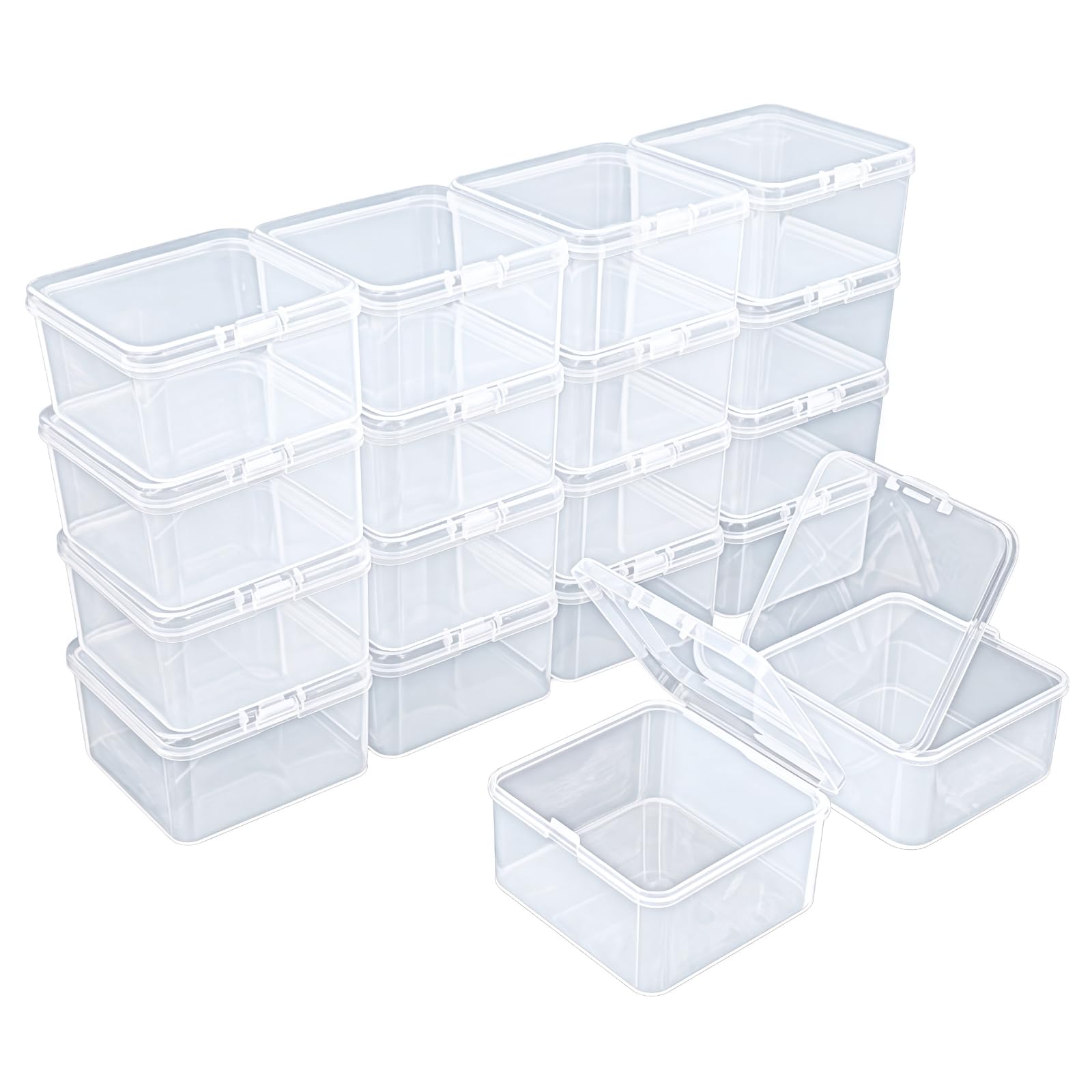 Sponsored Ad – Goodma 18 Pieces Square Empty Mini Clear Plastic Organizer Storage Box Containers with Hinged Lids for Small Items and Other Craft Projects (65 x 65 x 35 mm)
