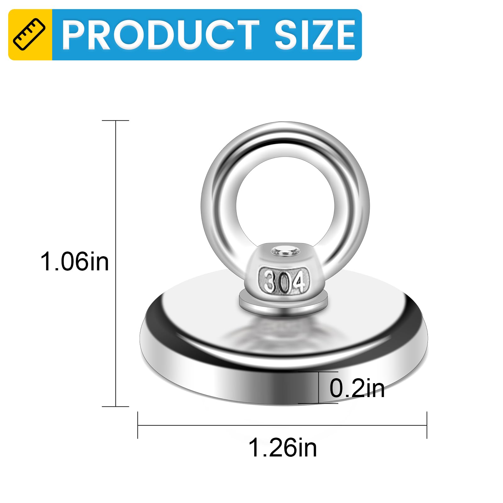 BEST CHOICE MAGNETS Ganchos magnéticos, 45 kg, ganchos magnéticos resistentes con perno de agujero avellanado, perfectos para el hogar, cocina, lugar de trabajo, oficina y garaje, paquete de 10