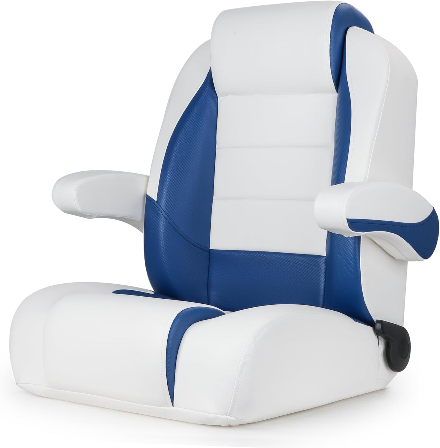 Premium Reclining Pontoon High Back & Low Back Captain's Chair Boat Bucket Seat with Removable Armrest