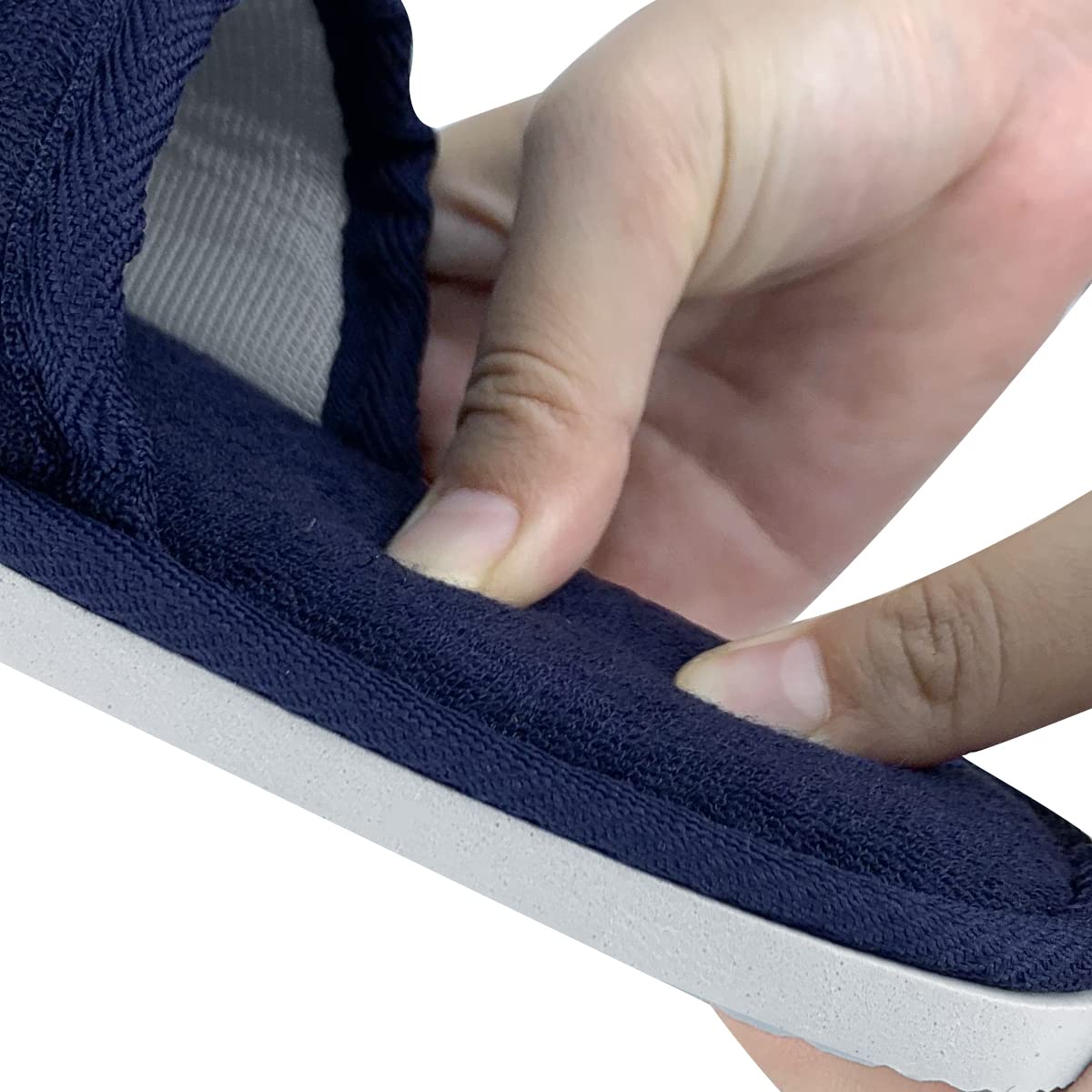 JOMIX Unisex Soft Comfy Ultra Light Sponge Slippers Set Guest Visit Hotel SPA Travel Non-Disposable Slippers Set MD3762 ( 01 Blue 2 works - Image 4