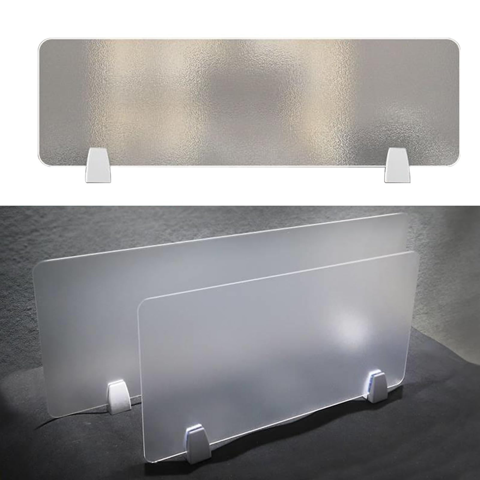 LWJSOCP Acoustic Desk DividerAcrylic Soundproof Privacy Panel with Clips for Home & OfficeFreestanding Table Partition (100x30CM/39.4x11.8in) Noise Reduction Solution