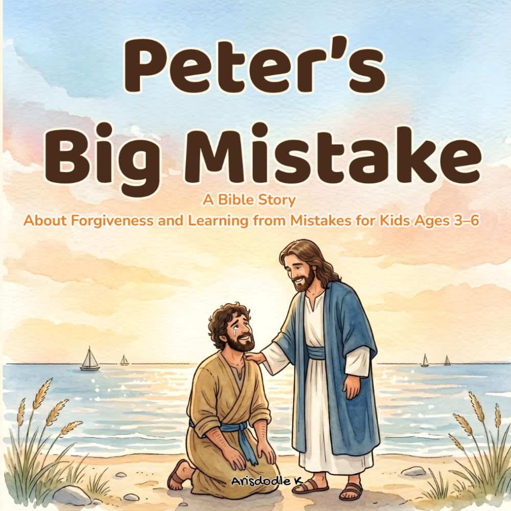 Peter’s Big Mistake: A Bible Story About Forgiveness and Learning from Mistakes for Kids Ages 3–6: A Gentle Christian Bedtime Story Teaching Obedience, Saying Sorry, and God’s Love