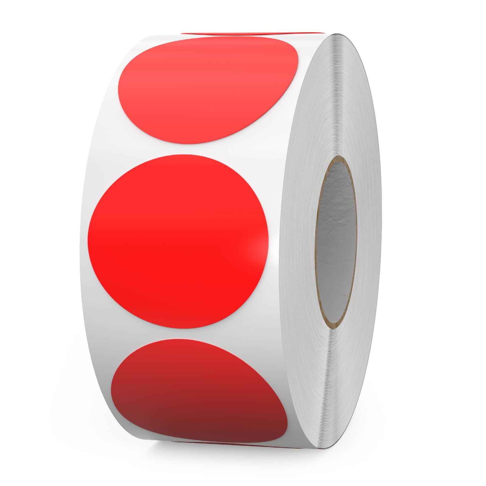 FINDAT 1000PCS Red Round Labels 38mm Colour Coding Circle Stickers Vinyl Removable Waterproof Name Tags for Envelopes Sealing Bottle Jar