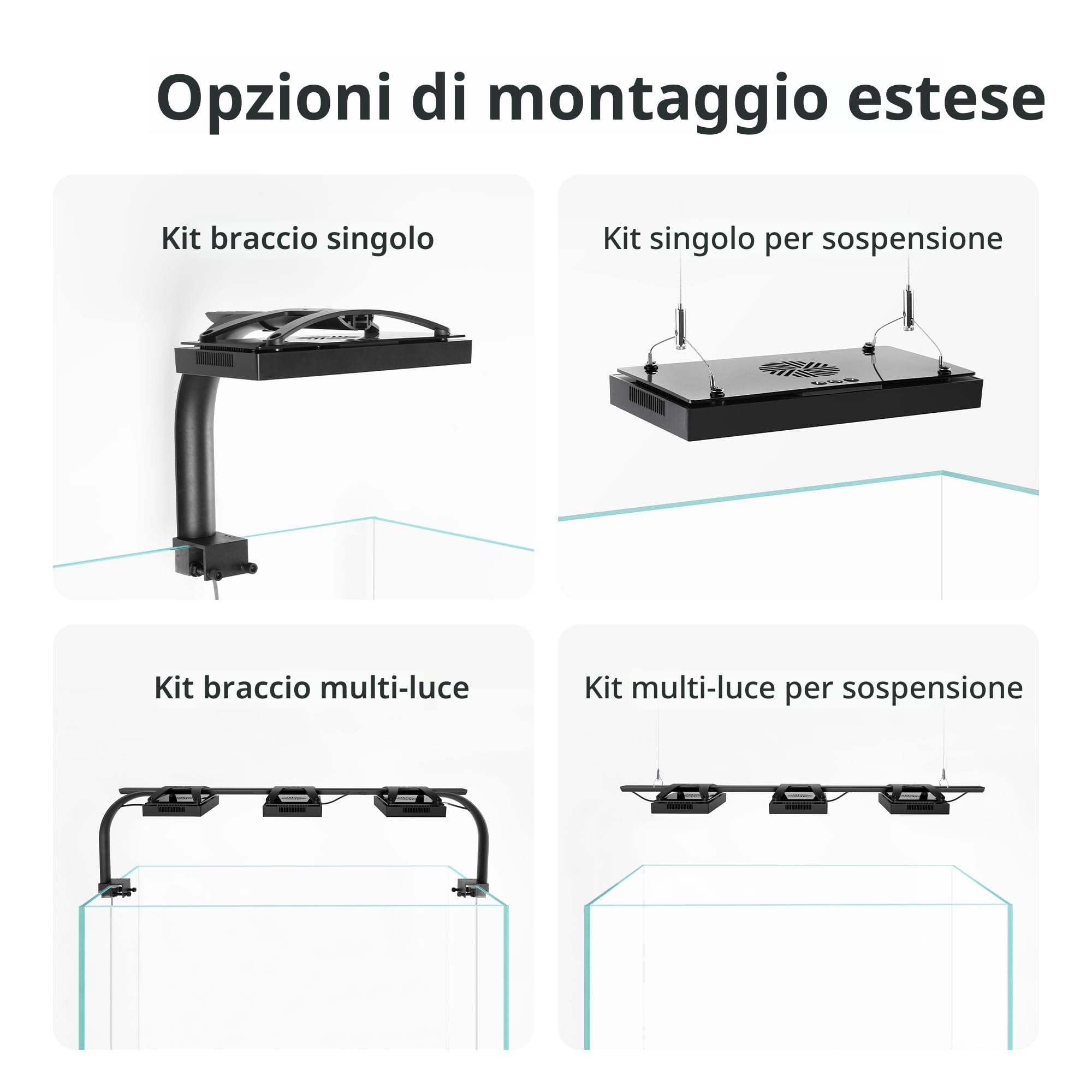 NICREW HyperReef 100 Gen 2 Illuminazione LED per acquario marino da 100W ideale per coralli SPS/LPS e pesci d'acqua salata con spettro potenziato blu viola lente e 5 canali programmabili
