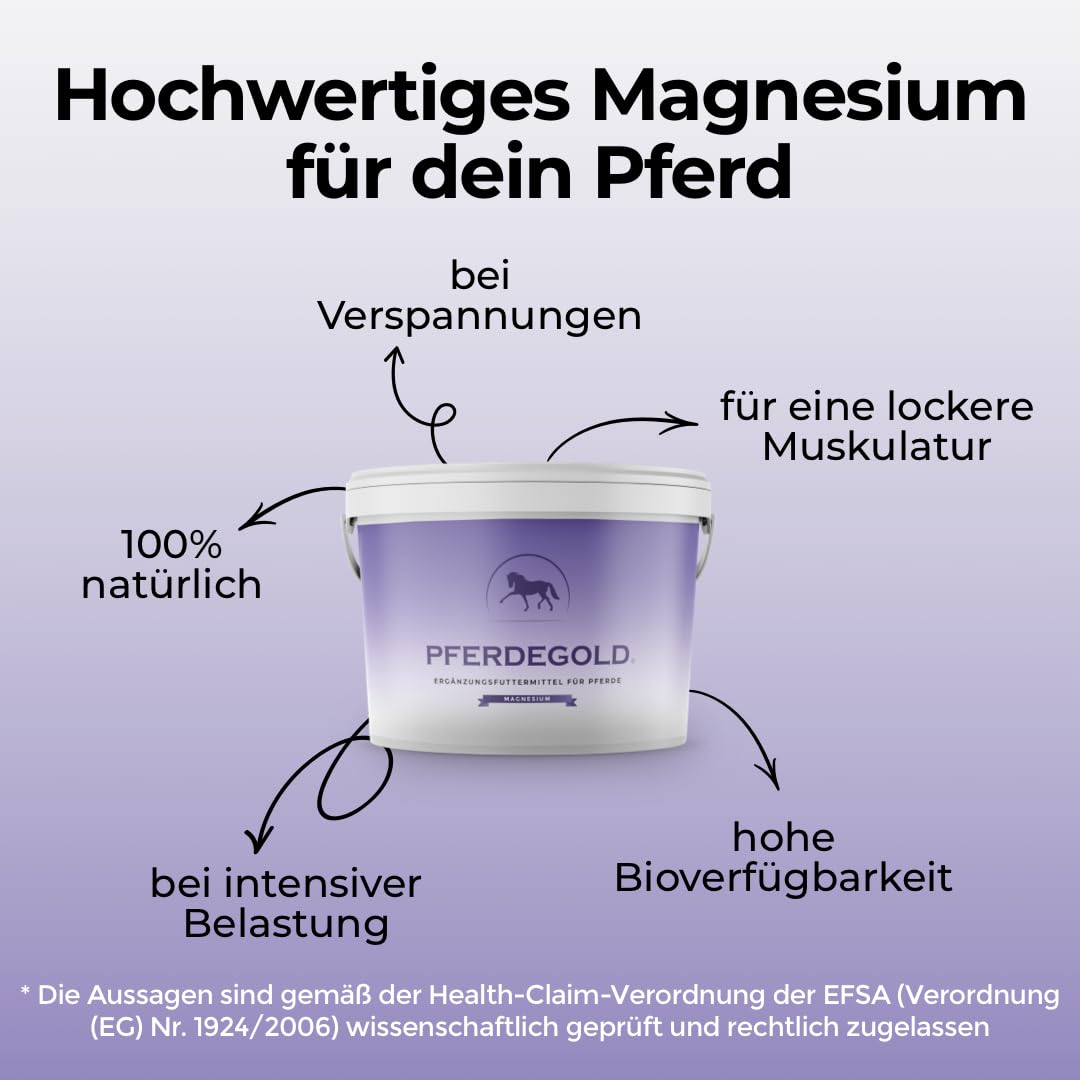 Magnésium 1,5 kg – Granulés pour chevaux avec complexe de magnésium & oméga 3 – Soutient les muscles – 100 % naturel et sans dopage – Haute biodisponibilité