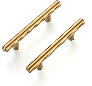 Ravinte 30 Pack 5 Inch Cabinet Pulls Brushed Brass Stainless Steel Kitch...