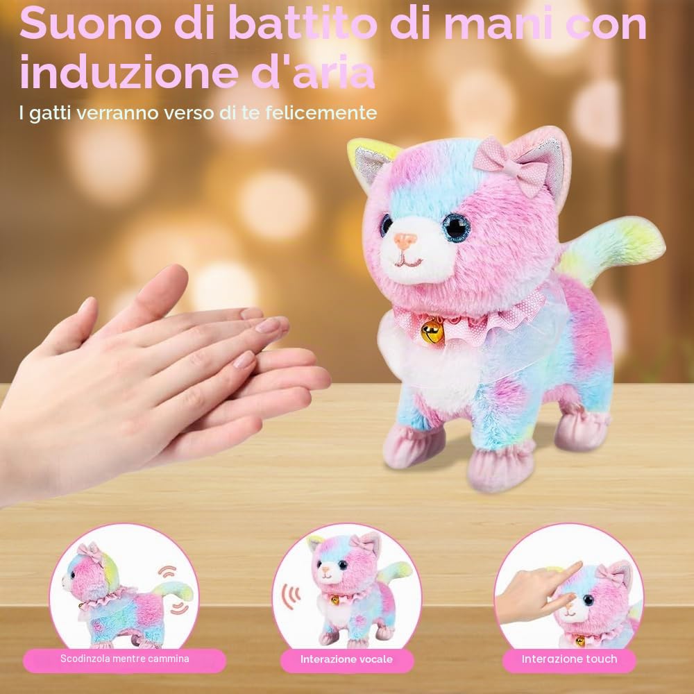 Lotvic Gattino Giocattolo Interattivo, Che Abbaia e Cammina e Miagola