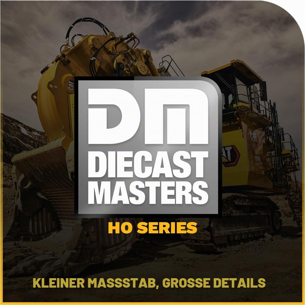 Diecast Masters 1:87 HO Scale Model Cat 6060 Hydraulic Mining Shovel, 85651 | Mit Tieflöffel, detailgetreues CAT Baufahrzeug, ca. 25 x 11 x 14 cm, ab 14 Jahren, für Sammler, 85651