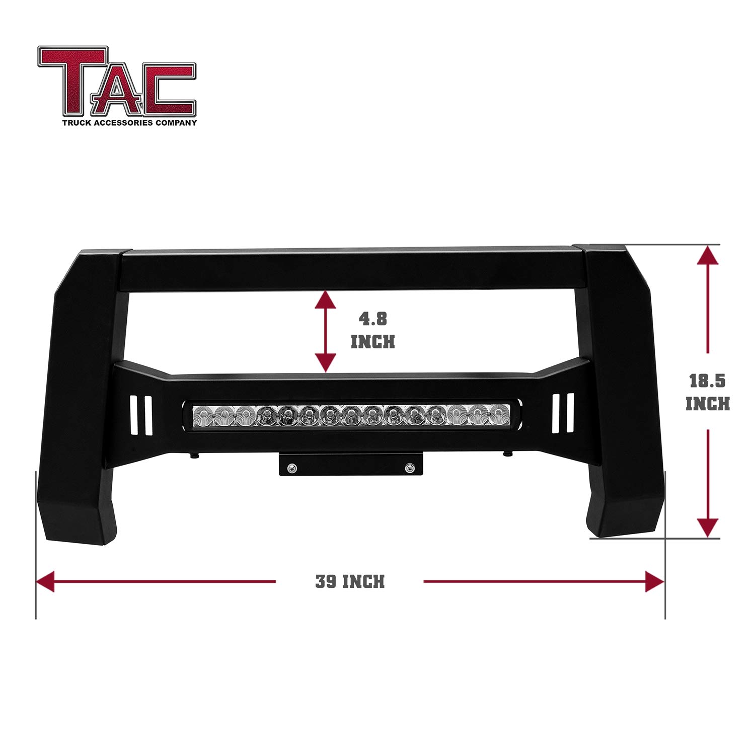 TAC Modular Bull Bar with LED Compatible with 20092018 Dodge RAM 150020192023 RAM 1500