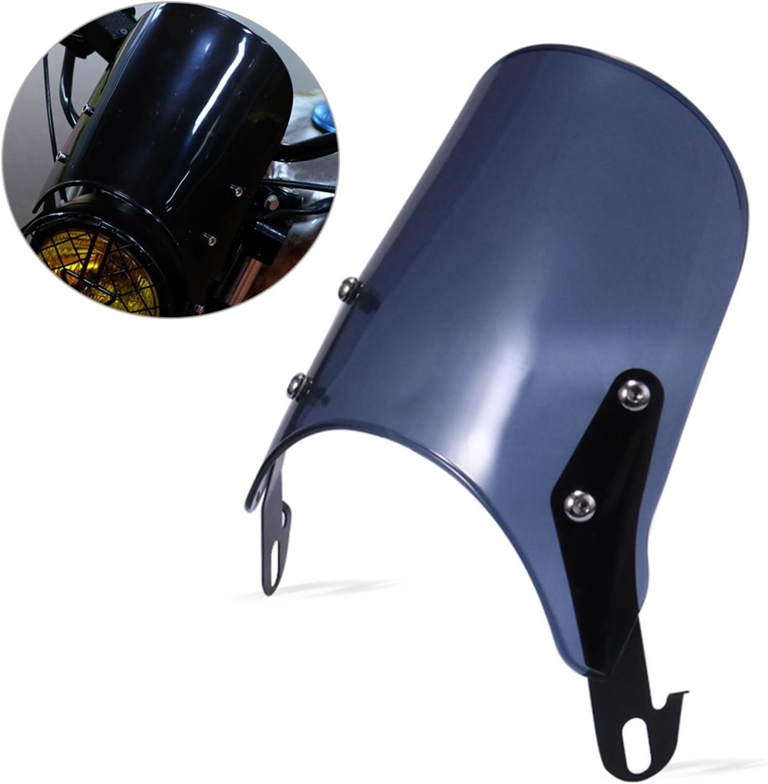 Parabrisas De Motocicleta para Ducati para Scrambler 2015-2018, Carenado Faro 5-7 Pulgadas Motocicleta Parabrisas(Smoken)