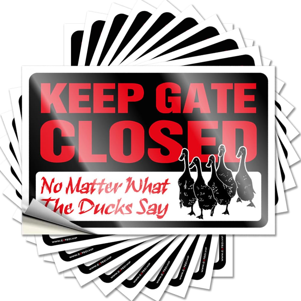 Quote Man Cave Stuff Vinyl Sticker | Keep Gate Closed No Matter What The Ducks Say Cozy for Dry Use(12X18CM)