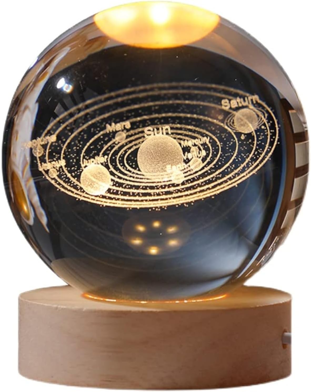 Sponsored Ad – 3D Crystal Ball Saturn Night Light,Space Decor Magical Globe,Nightlight Kids Bedroom Decor,Nightlight Decolamp,as a Birthday Gift for Teens