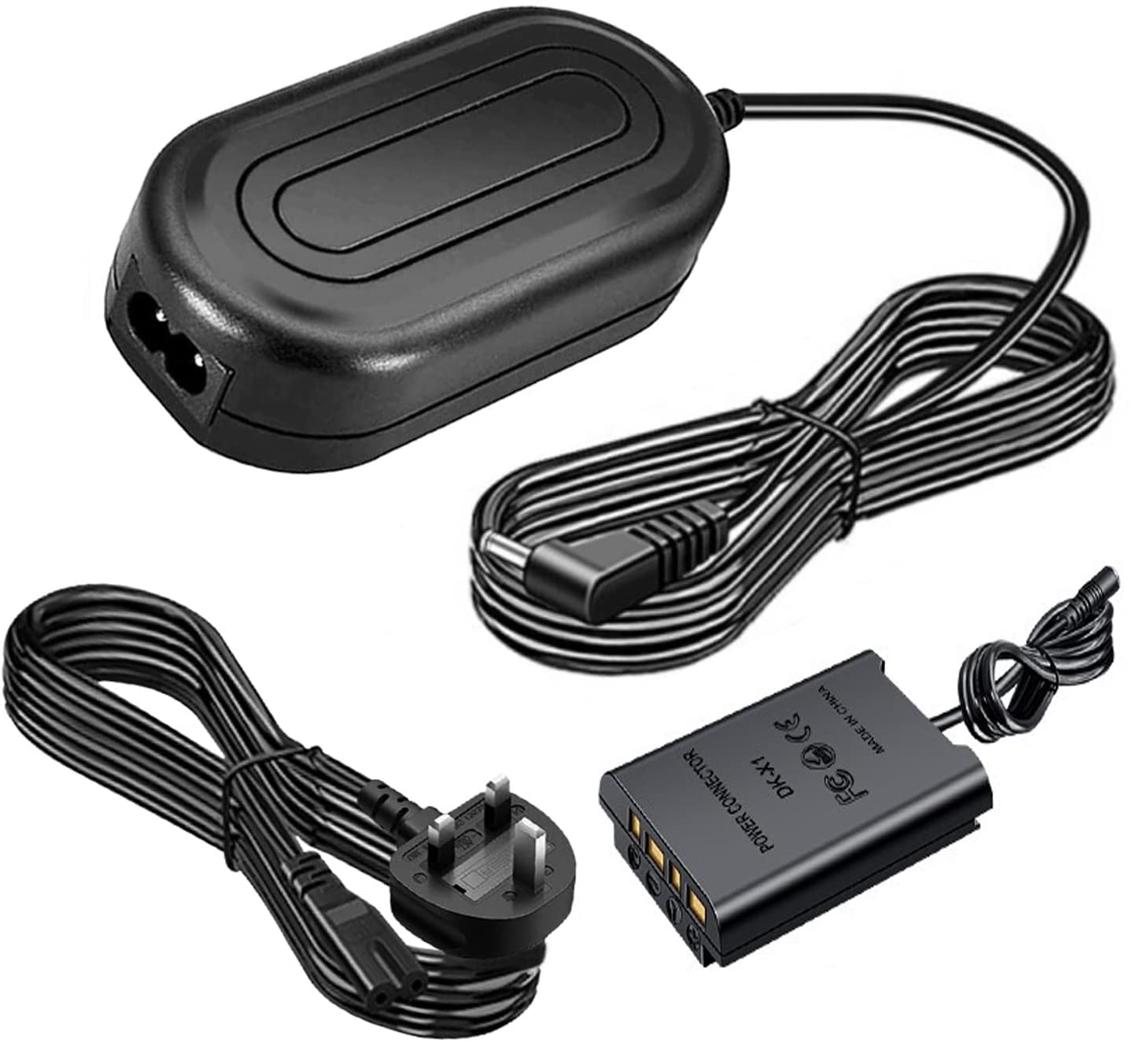 DK-X1 DC Coupler AC-LS5 AC Adapter(NP-BX1 Dummy Battery Replacement) kit for Sony Cybershot ZV-1, DSC-RX1, RX1R, RX100 II III IV V VI VII, M2 M3 M4 M5 M6/B M7, HX50 HX90 HX300 WX300 WX350 WX500