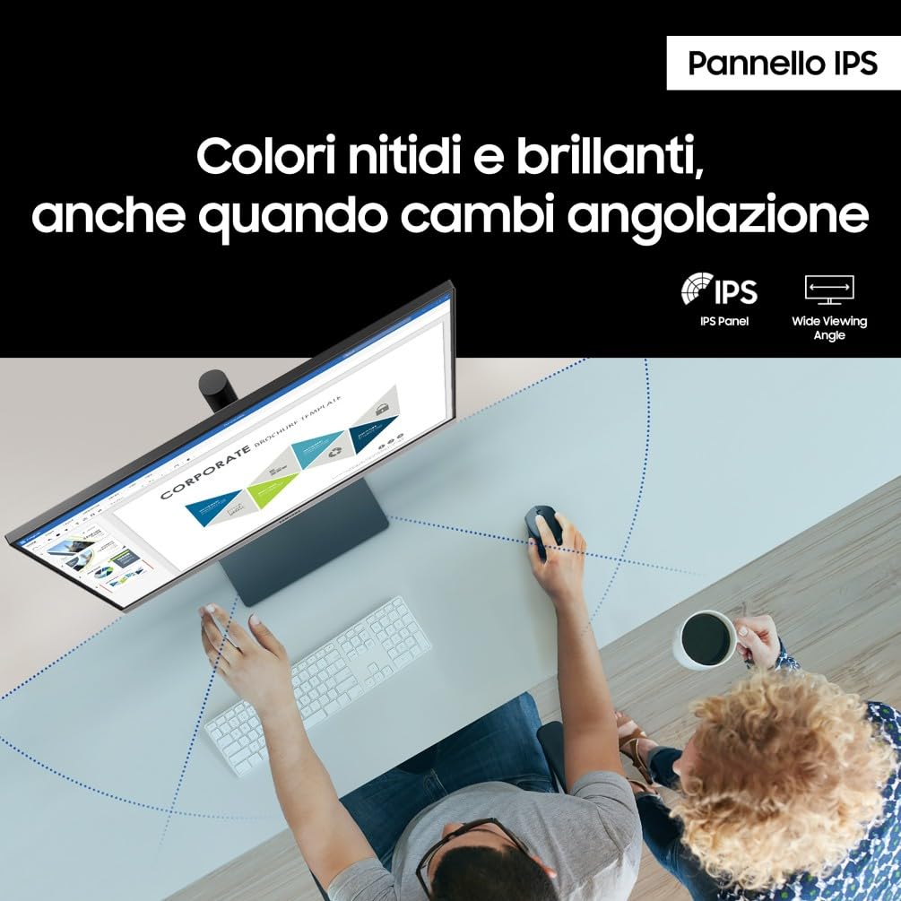 Samsung Monitor Serie S43UF (S27F430UAU), Flat, 27'', 1920x1080 (Full HD), IPS, 100Hz, 5ms (GtG), DP, HDMI, USB-C, Eye Saver Mode
