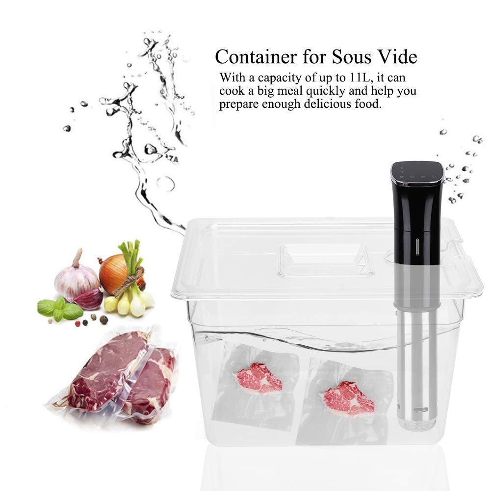 Contenitore Sous Vide 11L Pieghevole Con Cerniera e Coperchio per Circolatore Culinary Precision Cooker
