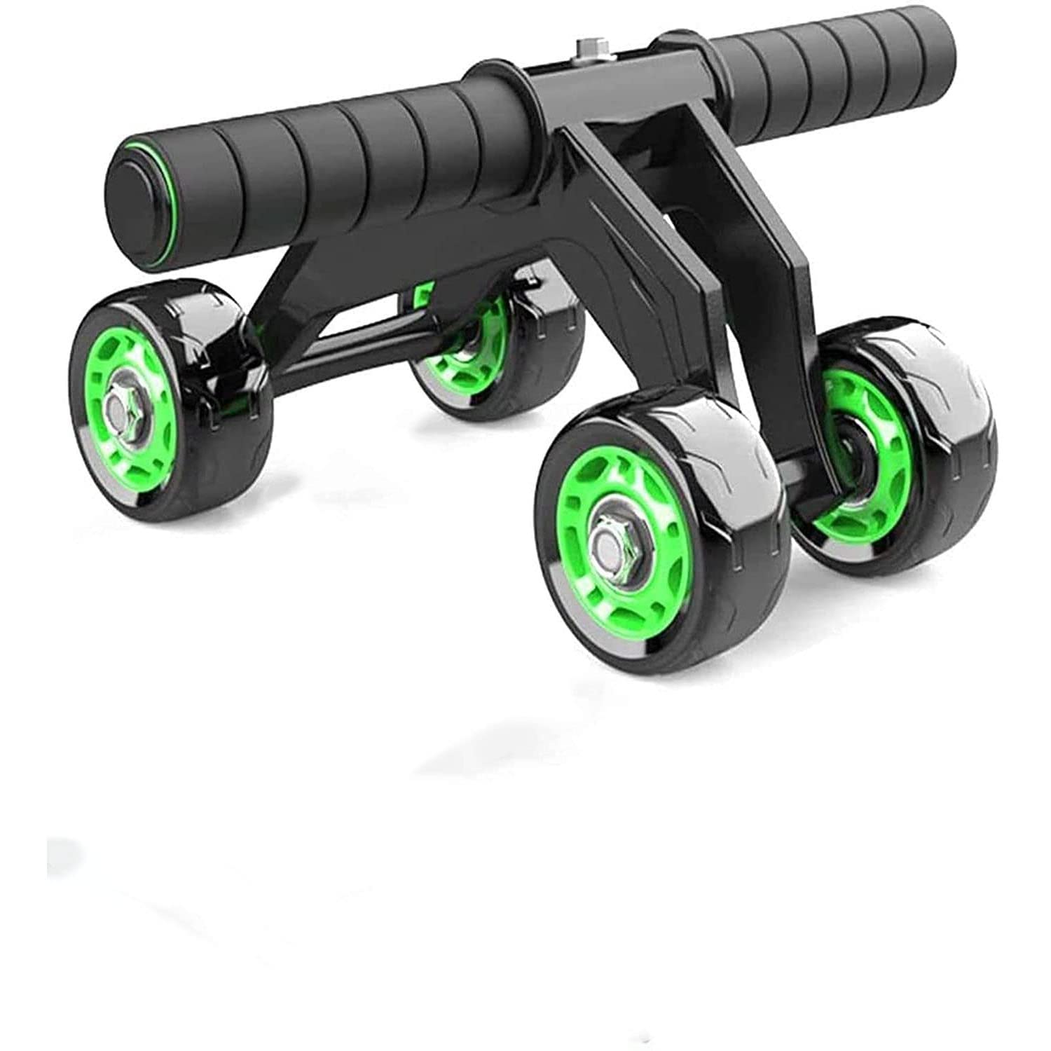 4 Wheel Upgraded Ab Wheel Roller for Six Pack Abs Workout at Home Exerciser & Abdominal Stomach Exercise with Knee Mat Steel Handle for Men and Women