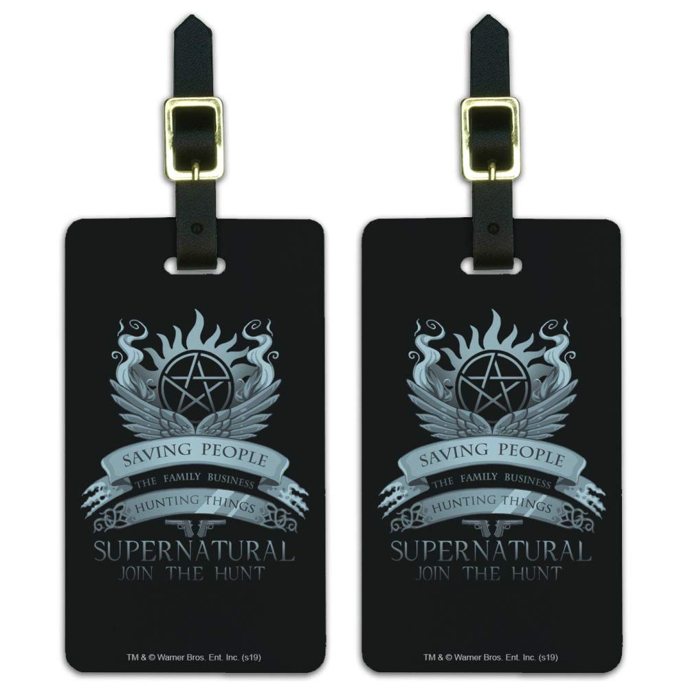 Supernatural Hunting Things Luggage ID Tags Cards Set of 2