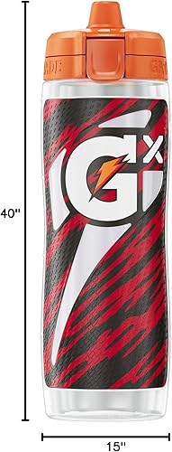 Miniatura 10 de Gatorade Tampa Bay Buccaneers Gx NFL - Botellas antideslizantes para apretar, sistema de hidratación Gx y cápsulas concentradas de bebidas