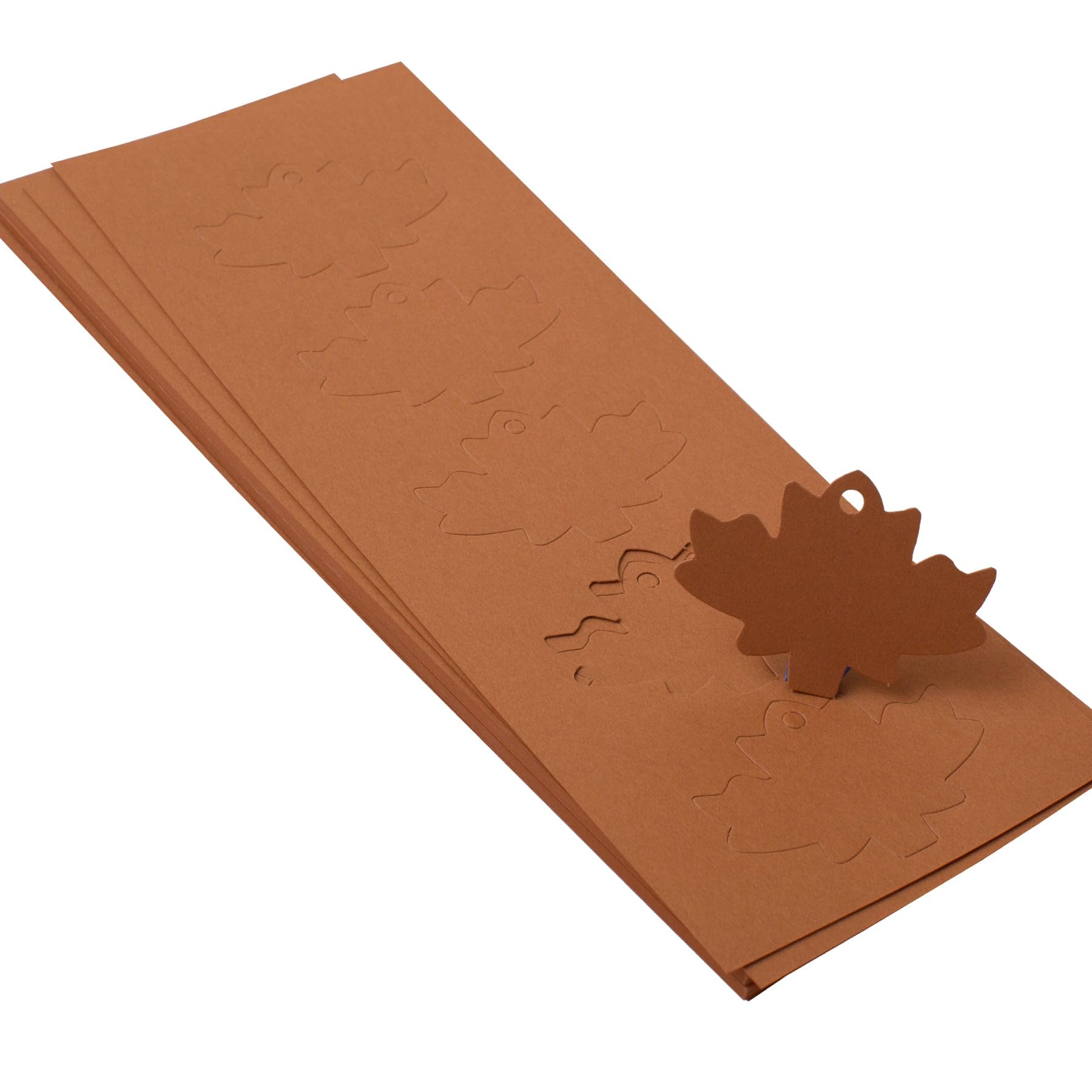 Paper Frenzy Orange Maple Leaf Tags 2.5" x 1.75" 100 Pack Laser Compatible, 1.5" x 3.375"