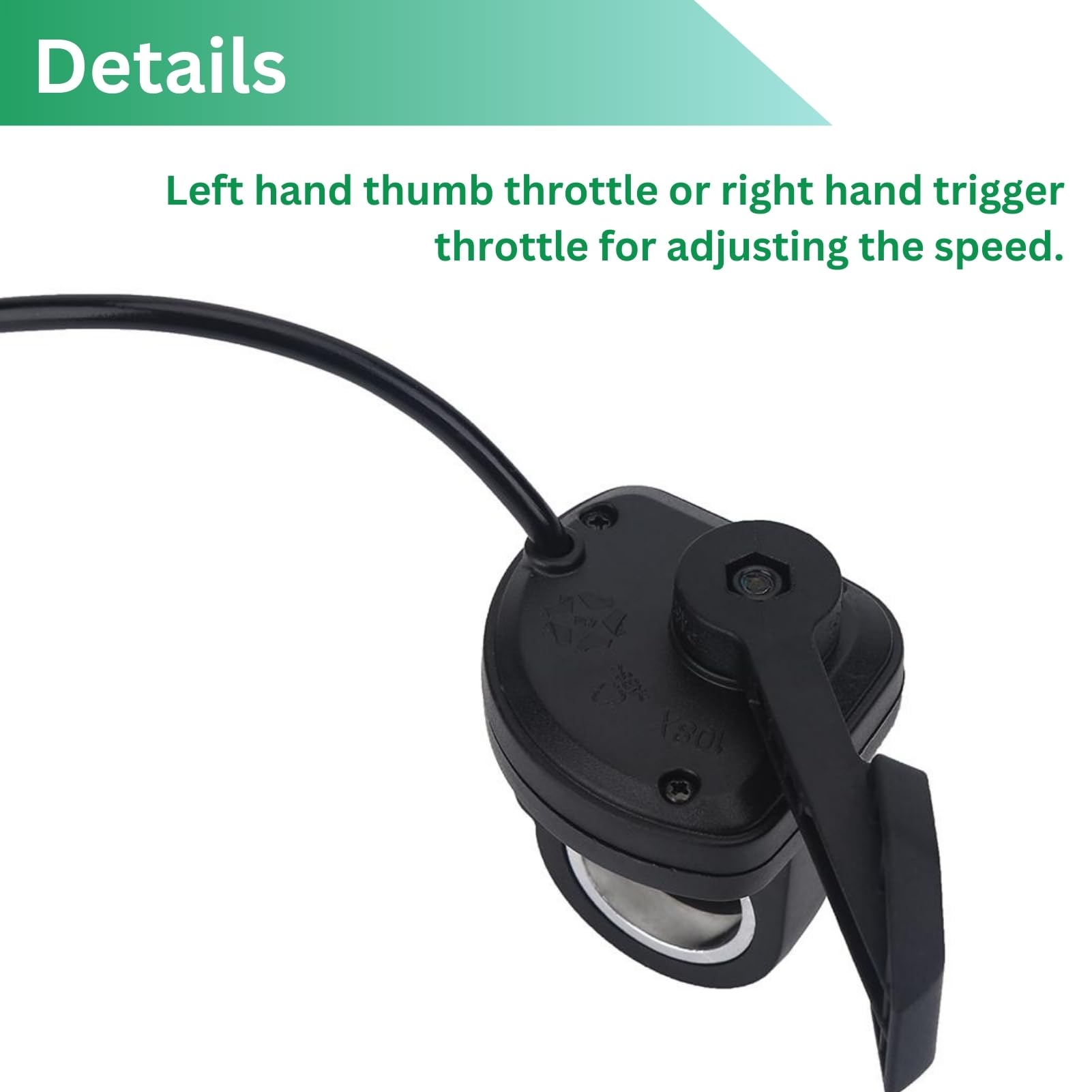Accélérateur Pouce Trottinette Électrique Jadeshay - Gâchette Droite Pour E-Bike Scooter