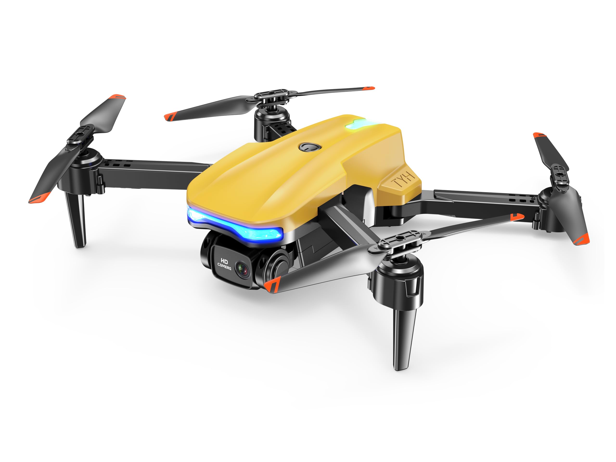 Foldable Portable Mini Drone, RC Quadcopter with 1080P HD Camera, Altitude Hold & Headless Mode, One Key Takeoff Landing, 360° 3D Flip, Perfect for Kids Adults and Beginners- Ginger Yellow
