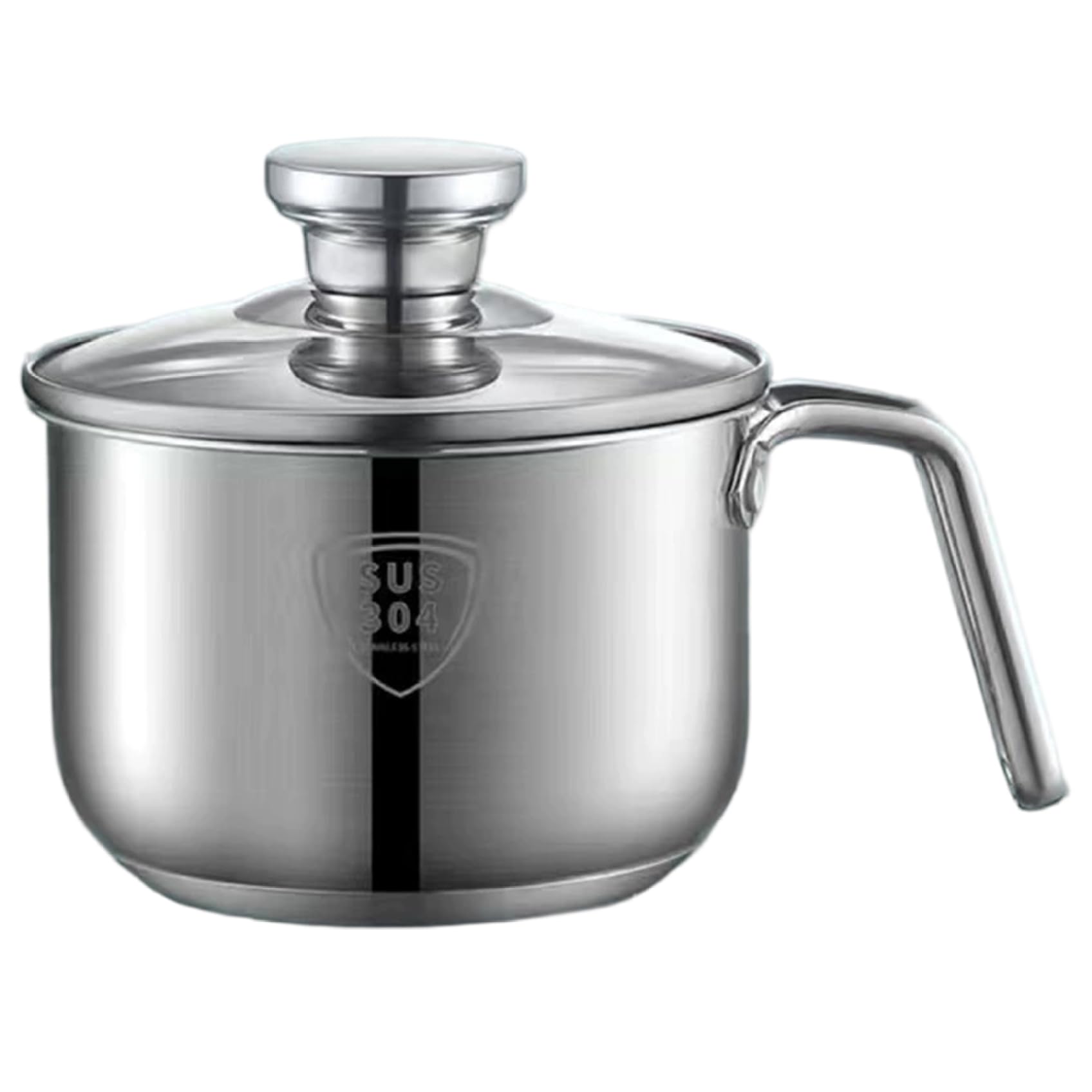 Casserole en acier inoxydable 2400 ml avec poignée robuste et bec verseur