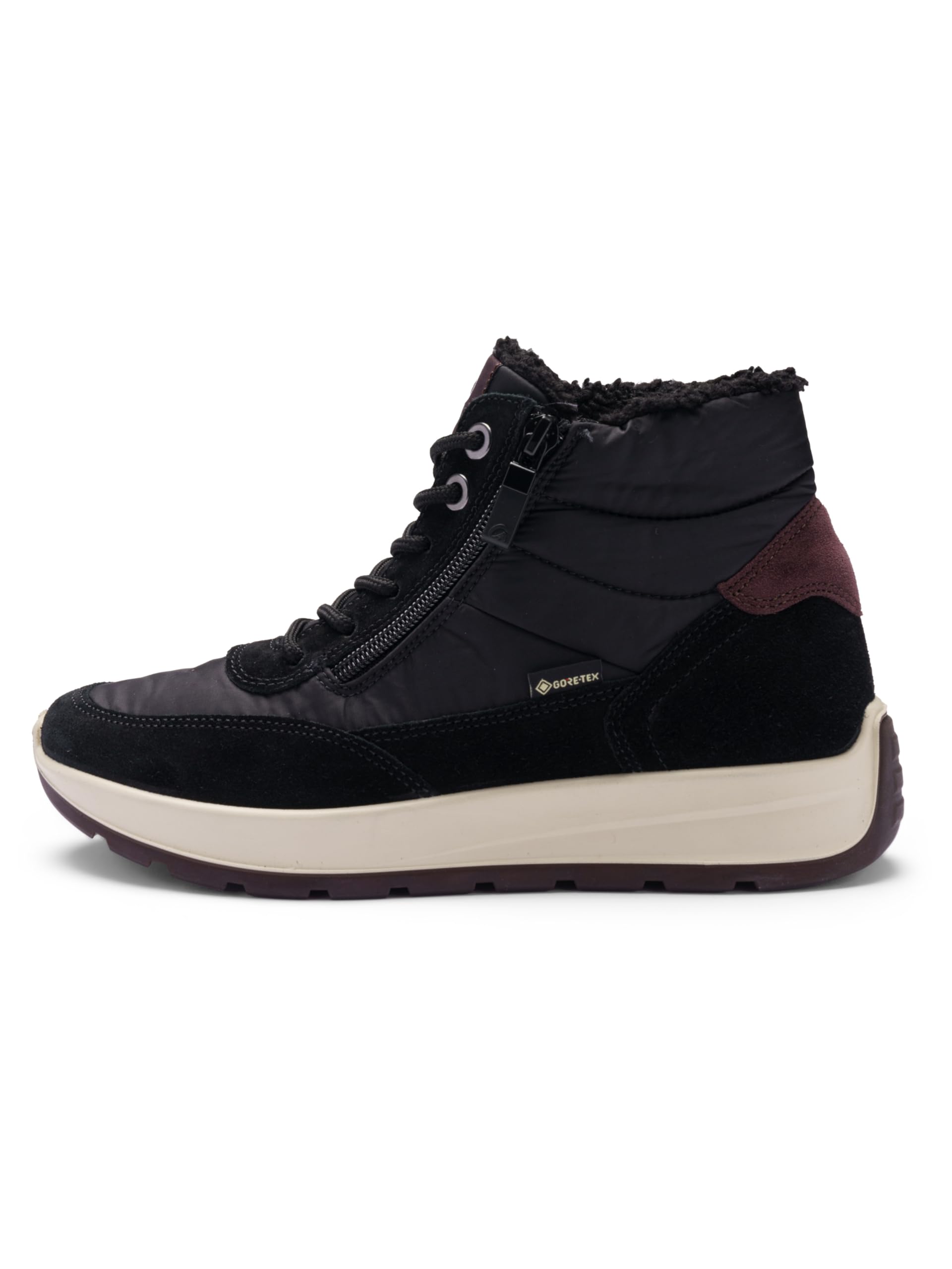 ARA Damen Schnürstiefelette New York schwarz,Amarone