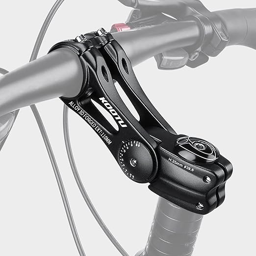KOOTU Bike Stem, 28.6mm 31.8mm Bicycle Handlebar Extender Aluminum Hexagonal Hole Design 85 Degree Adjustable Handlebar Riser Bicycle Handlebar for Mountain Bike Road Bike BMX MTB