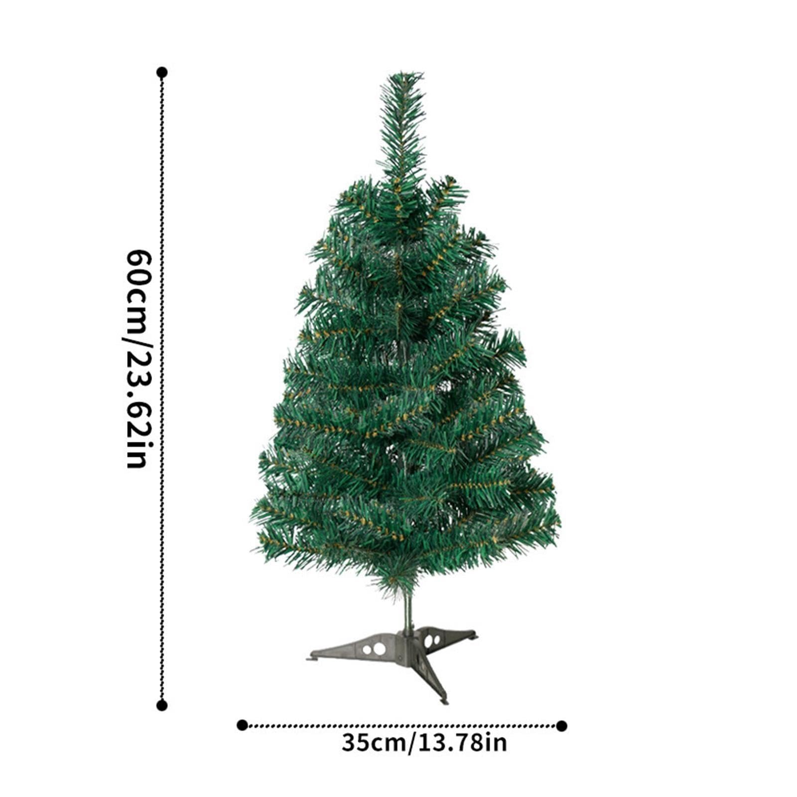 Petit Sapin de Noël Artificiel avec Support en Plastique Artificiel