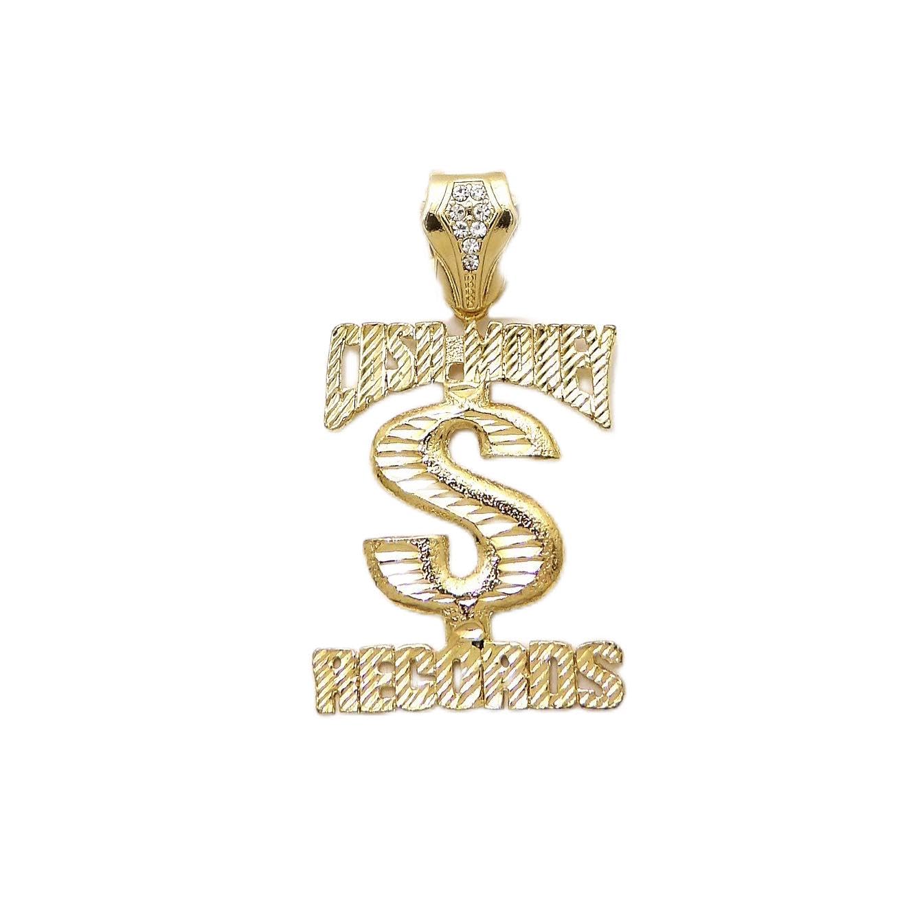 ICED Hip HOP Cash Money Records Pendant & 11mm 18" 20" Cuban Choker Chain Necklace