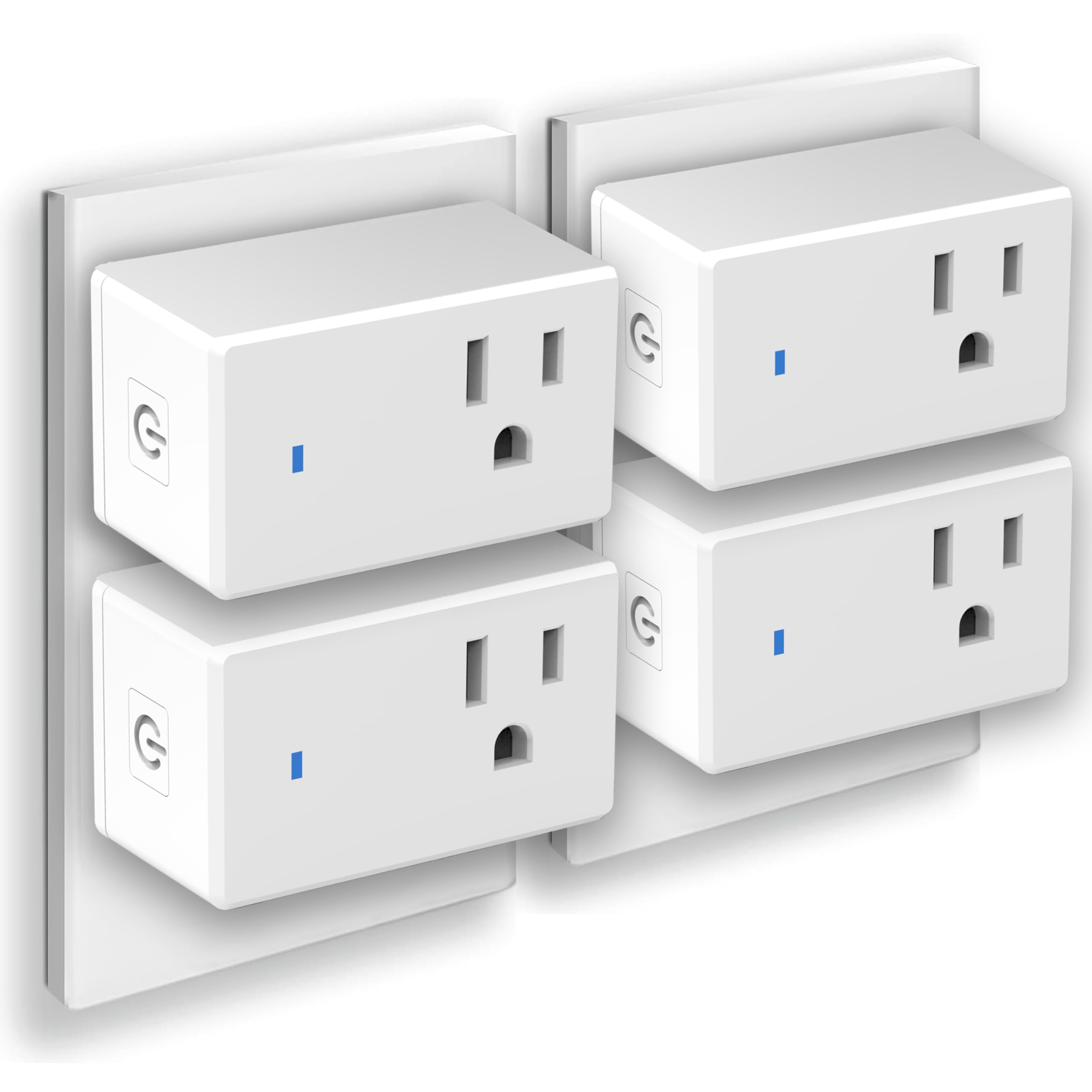 YNF Mini Smart Plug, Compatible with Alexa, Simple Setup with One Voice Command, Voice Control, Remote Control, Group Control, Timer & Schedule, Bluetooth Mesh, Alexa Echo Required (4 Pack)