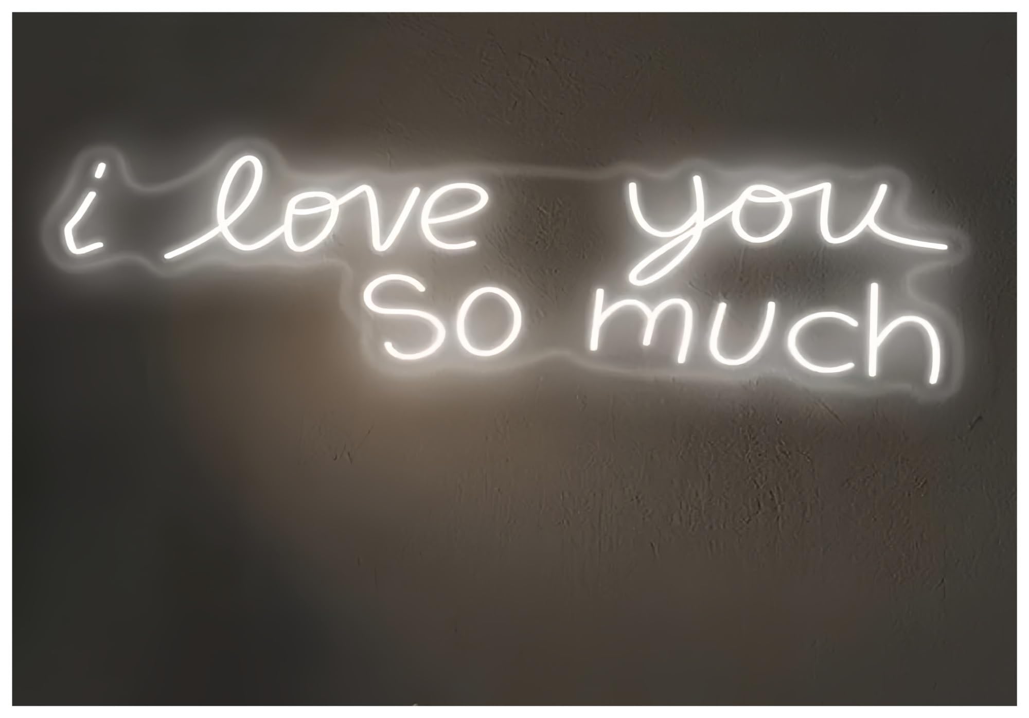SHOUXI Sign Lamp I Love You So Much Neon Sign Wedding Decor Confession Atmosphere Art Sign 45cm(A)