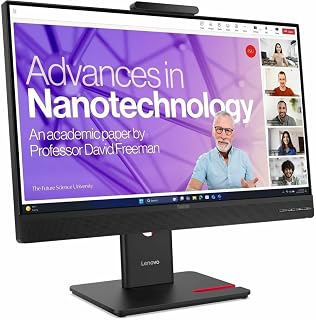Lenovo ThinkVision T24-4v 61cm 웹캠 풀 HD LED 모니터, 이클립스 블랙