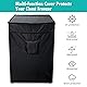 Black Chest Freezer Cover, Luxiv Waterproof Freezer Covers Compact for 3.5 Cubic Feet Chest Freezer Cover for Open, Zipper Pocket, Strap