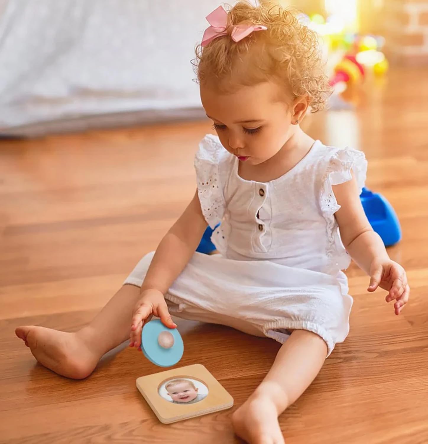 Tooky Toy Toy Box - drewno FSC - 22-częściowy drewniany zestaw do zabawy - 6+ miesięcy do 1 roku - zabawki edukacyjne i Montessori - prezent dla dziecka - prezent na pobyt