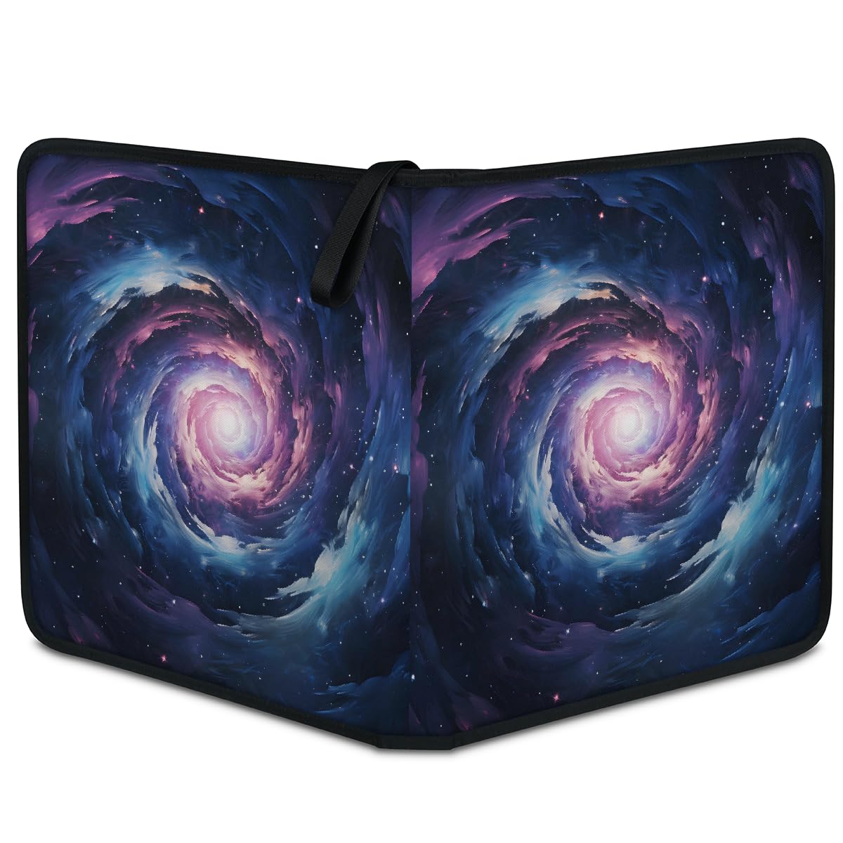Mexpekil Space Cloud Galaxy - Raccoglitore di carte con 9 tasche con 50 pagine a caricamento laterale, per 900 carte, con cerniera, impermeabile, porta carte