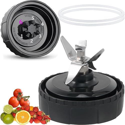 [Actualización] Piezas de repuesto de cuchilla de licuadora macho de 6 aletas para licuadora Nutri Ninja BL660 BL770 BL780 BL740, etc. (hoja pequeña