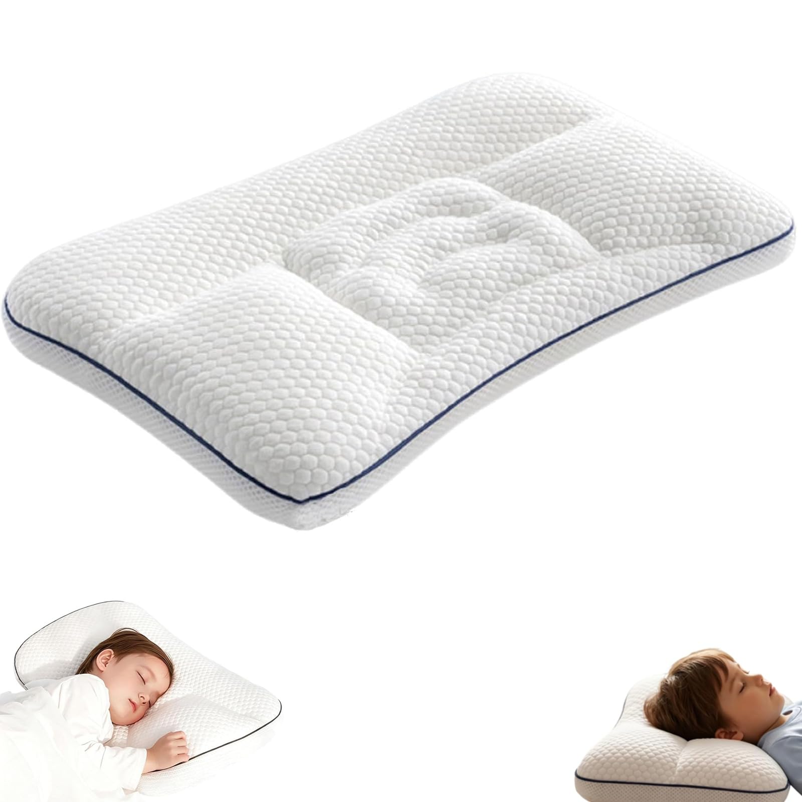 Sovena Posture Kids Pillow, Needo Kids Pillow, Ergonomic Toddler Pillows, Double-Sided Breathable, 5-Zone Spine Support Pillow, for Side Sleeper, Sleeping on The Back, Traveling (#A,8-16 Years Old) — image 1