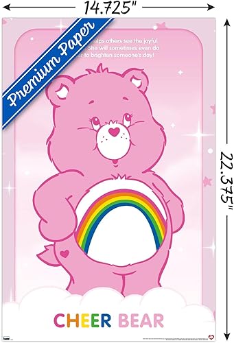 Miniatura 3 de Care Bears - Póster de pared de oso animador, 22.4 pulgadas de largo x 14.7 pulgadas de ancho, versión premium sin marco
