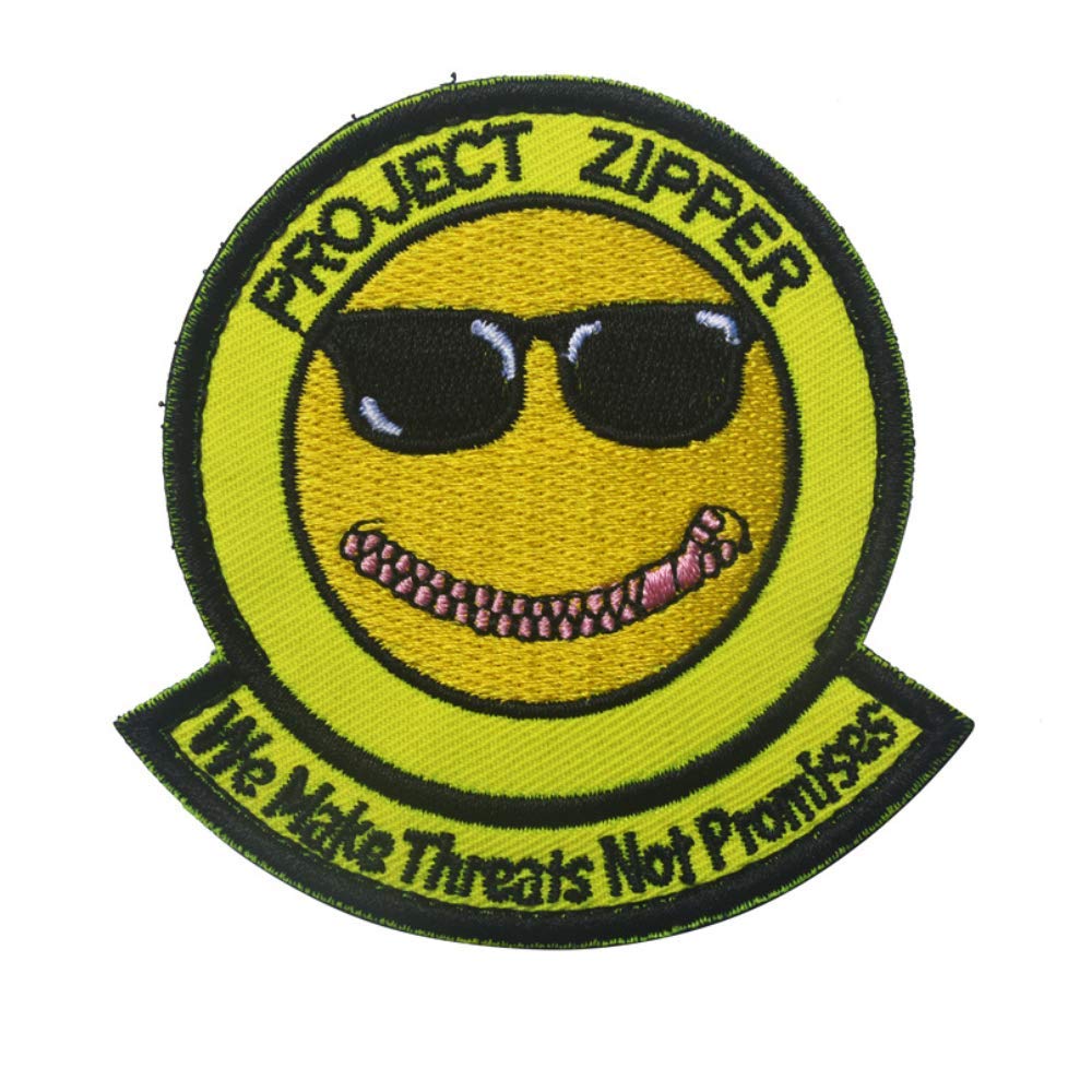 OYSTERBOY USAF Air Force Project Zipper, WE Make Threats NOT Promises Aviation Tactical Patch Hook & Loop