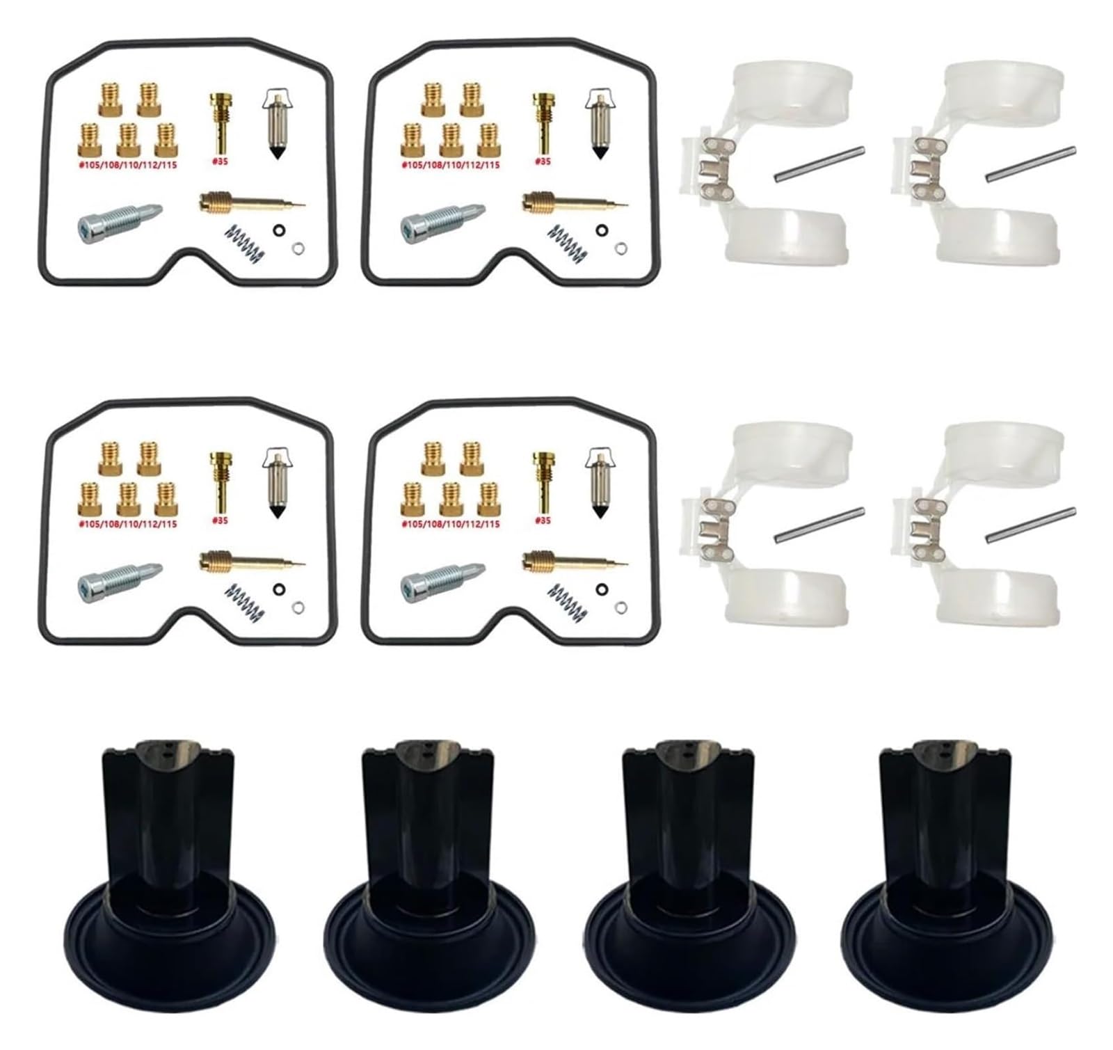 Kit Réparation Carburateur Moto pour Kawasaki pour Zephyr 550 ZR550 B 1990-1995 Gicleur De Réparation Carburateur Moto Kits Pièces Rechange pour Joints